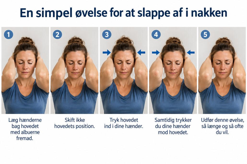 Mobil - Telefon nakken. Mange mennesker lider af nakkesmerter. 6 En simpel øvelse for at slappe af i nakken