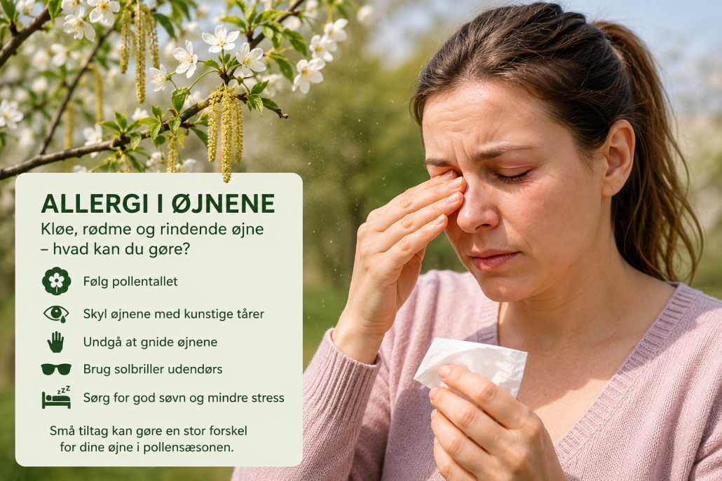 Allergi i øjnene – kløende, røde og rindende øjne ved pollenallergi